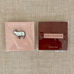 Everlane Pins (Pink 100% Human Pin + Goat Pin)